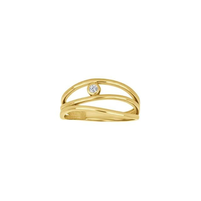 8 kt. ring med synt. zirkonia.