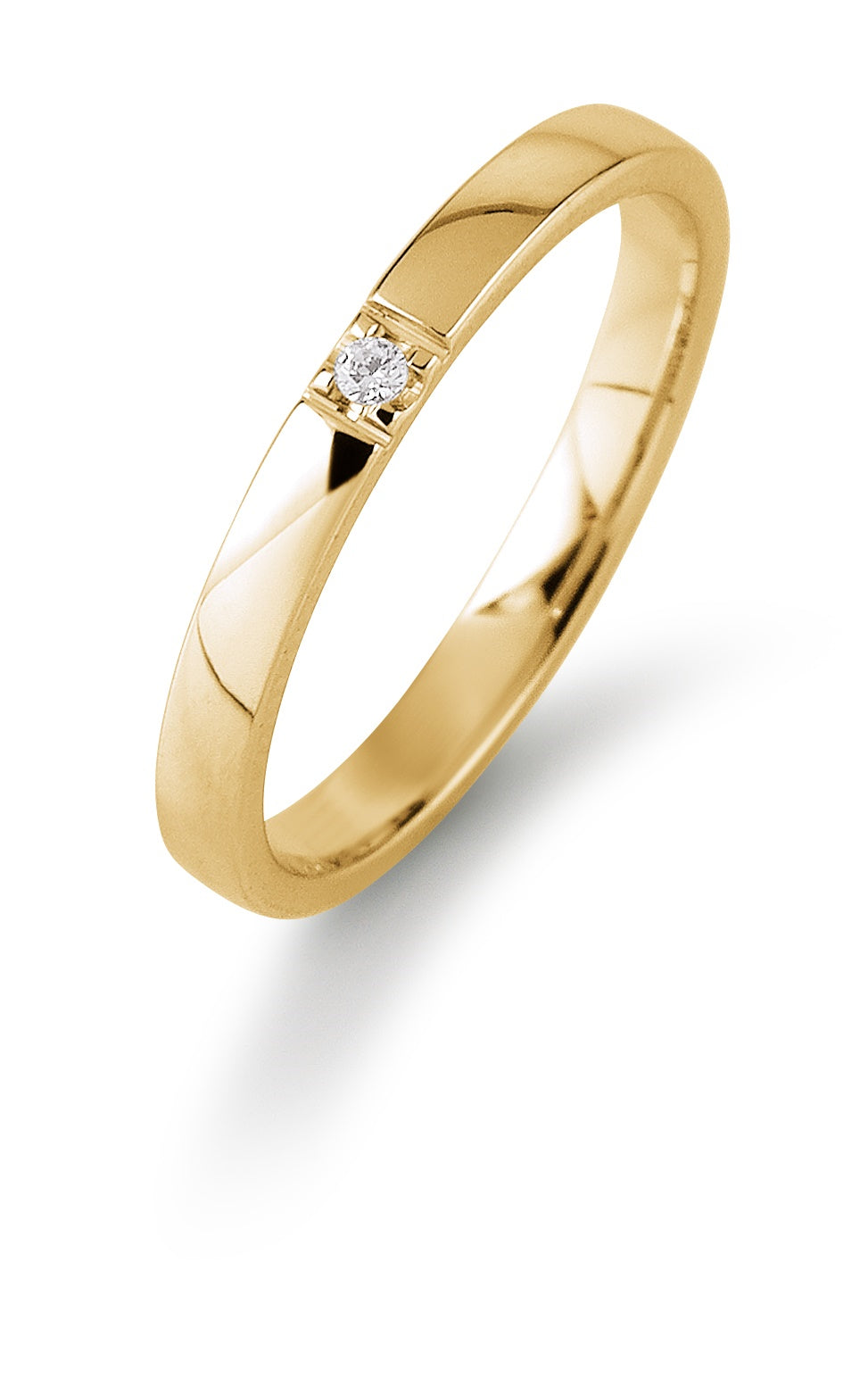 14 kt. Rødg.all.ring 0,02ct. TW.SI