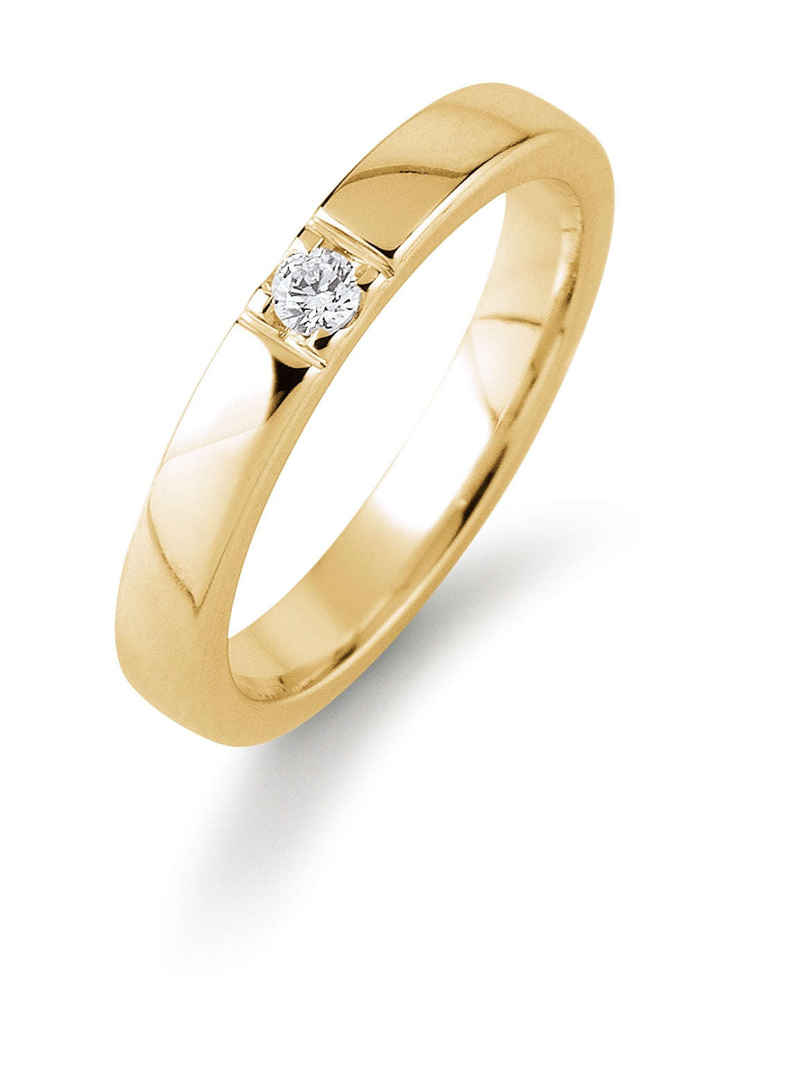 14 kt. rødg. alliance 1x0,07ct