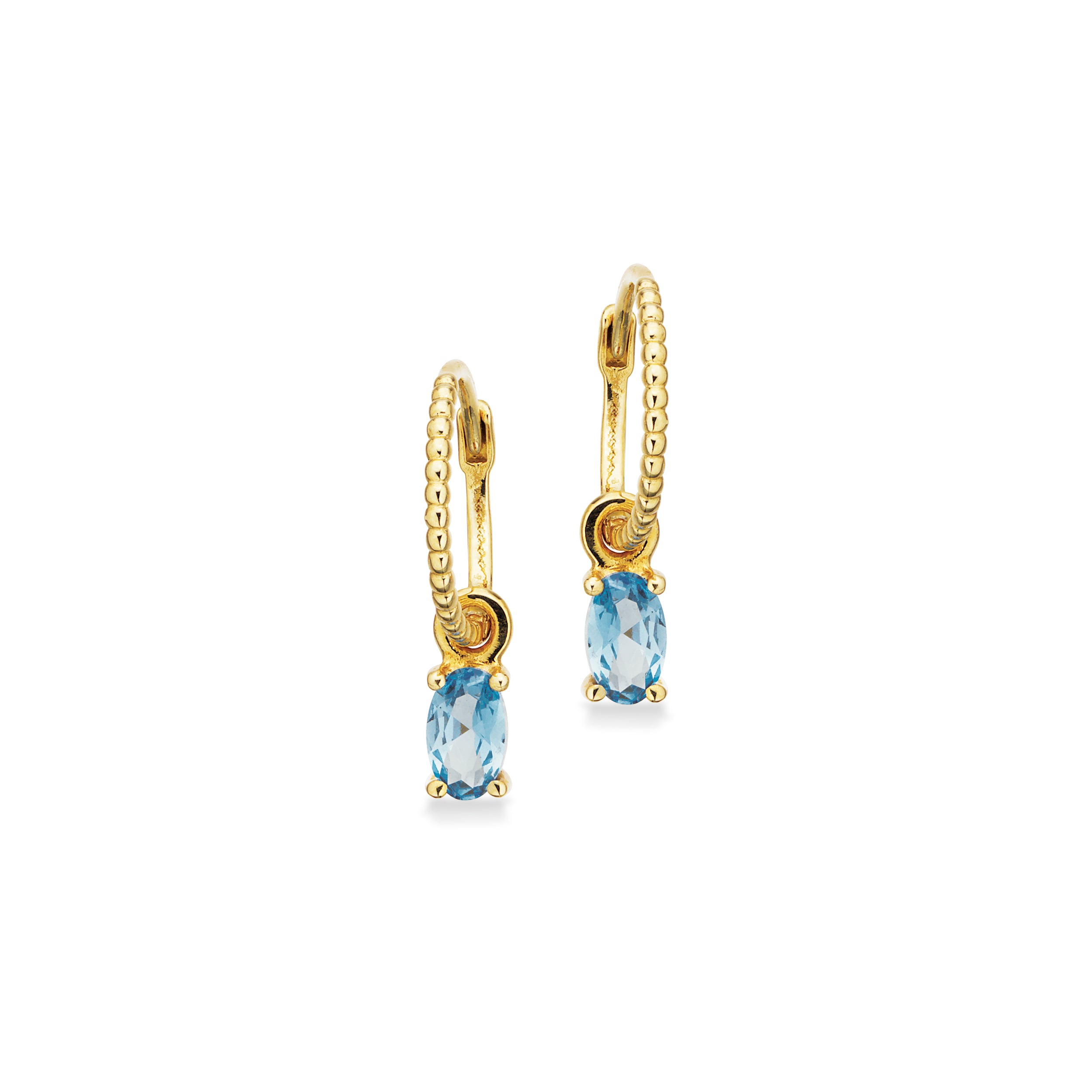 8 kt. creoler m/aqua cubic