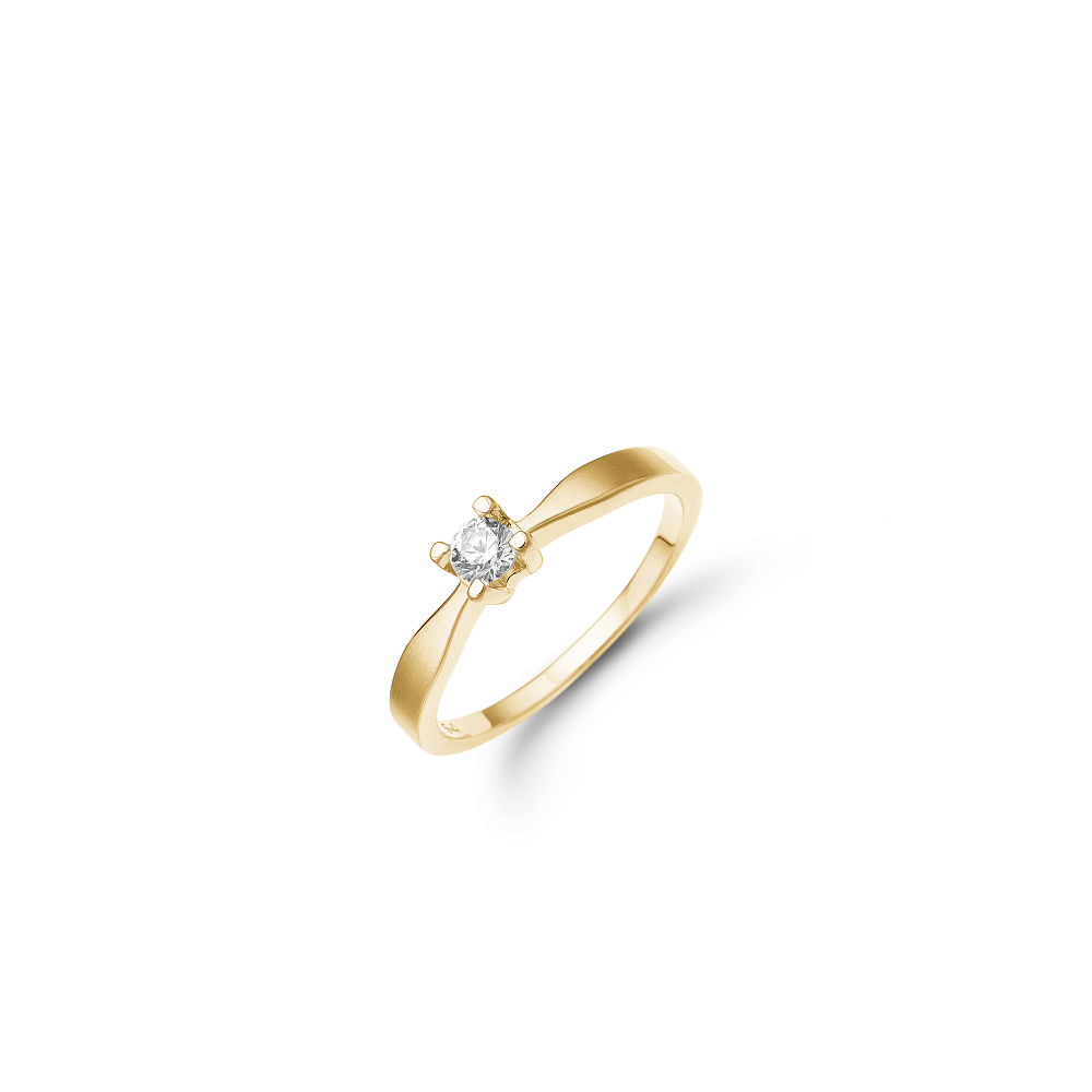 14 kt. Eternity ring 4 greb 0,15 ct. W/PI