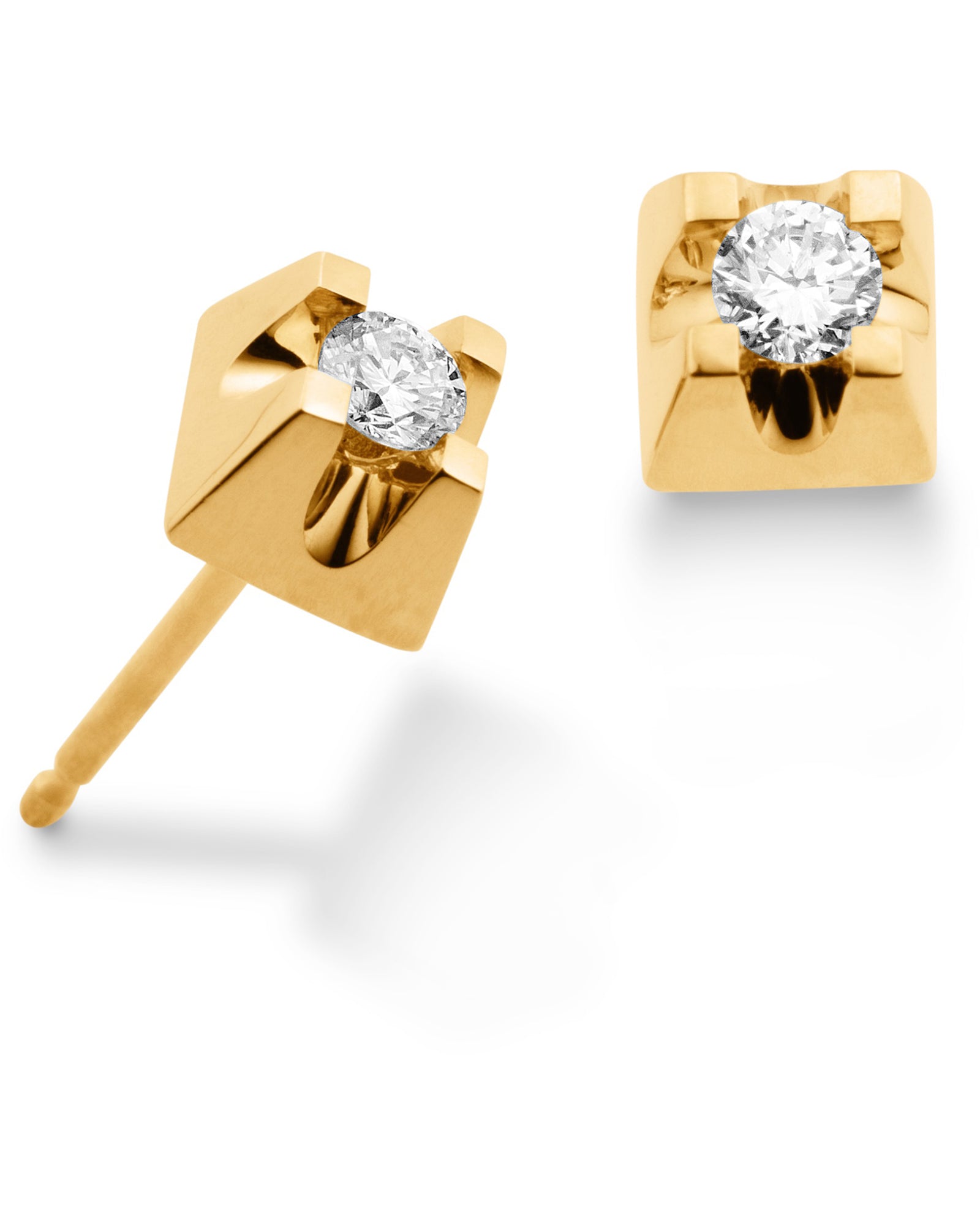 14 kt ørestikker m/2x0,07 ct wpi*