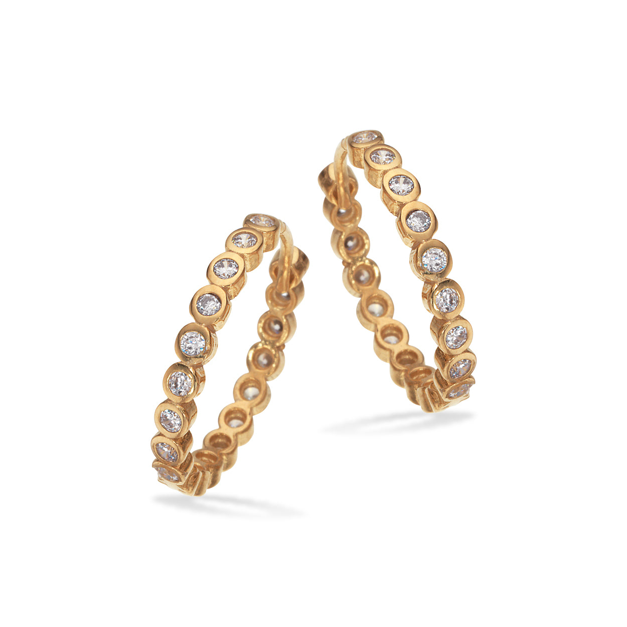 SoHo clip-creol m/ cubic zirkonia. sølv fg.