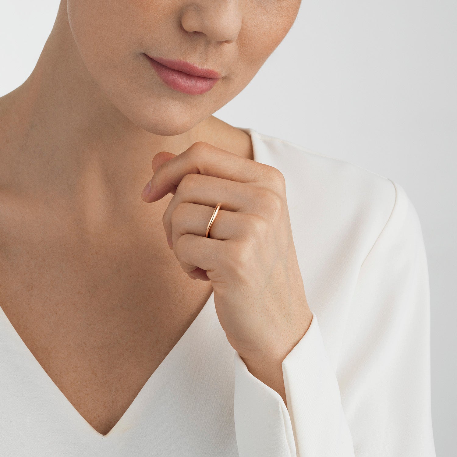 Offspring ring 18 kt. rosag G.J. 1433A