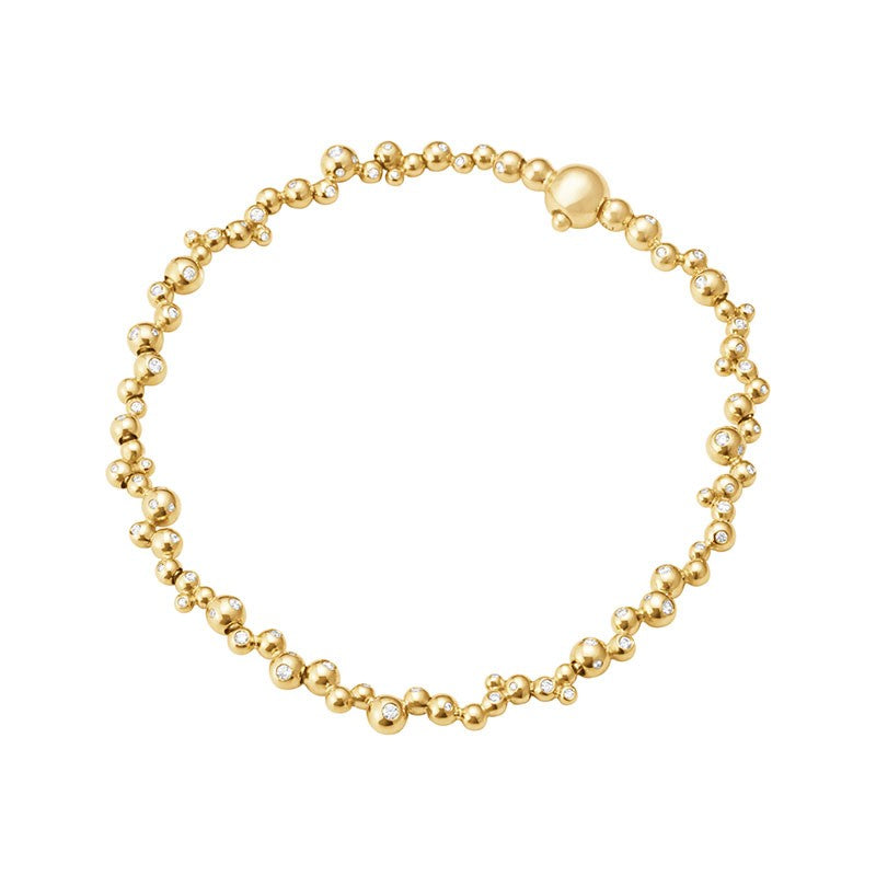 18 kt. Moonlight Grapes armbånd tynd m/0,39ct. G.J.1551D