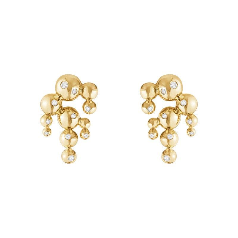 18 kt. Moonlight Grapes Chandlier øreringe 0,12ct