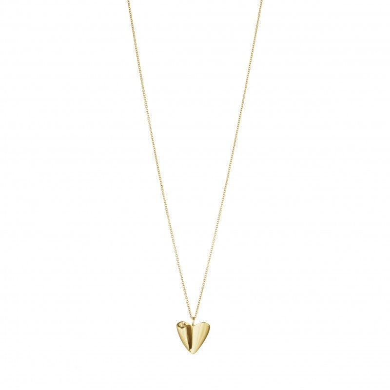 18 kt. Halskæde foldet hjerte georg Jensen 1656A