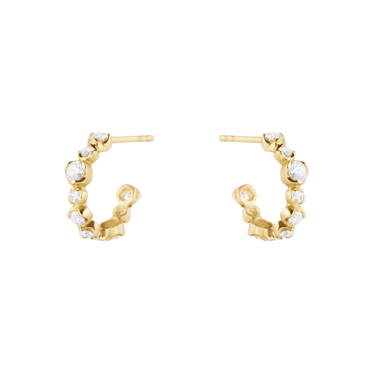 18 kt. Signature ørecreoler 0,72 ct.