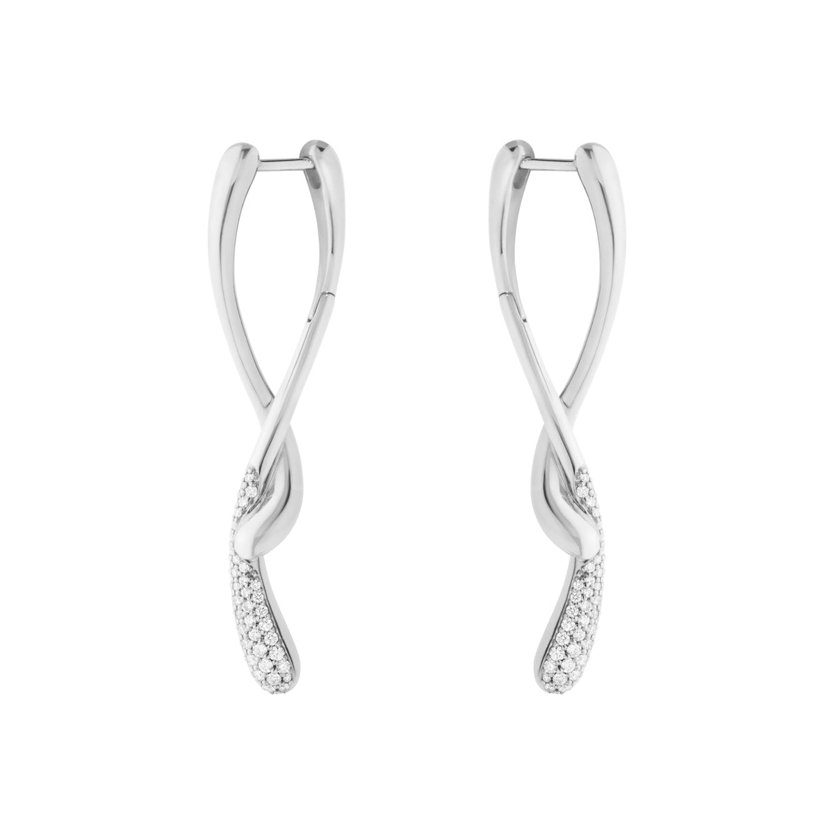 Mercy Swirl sølv øreringe m/0,37 ct.