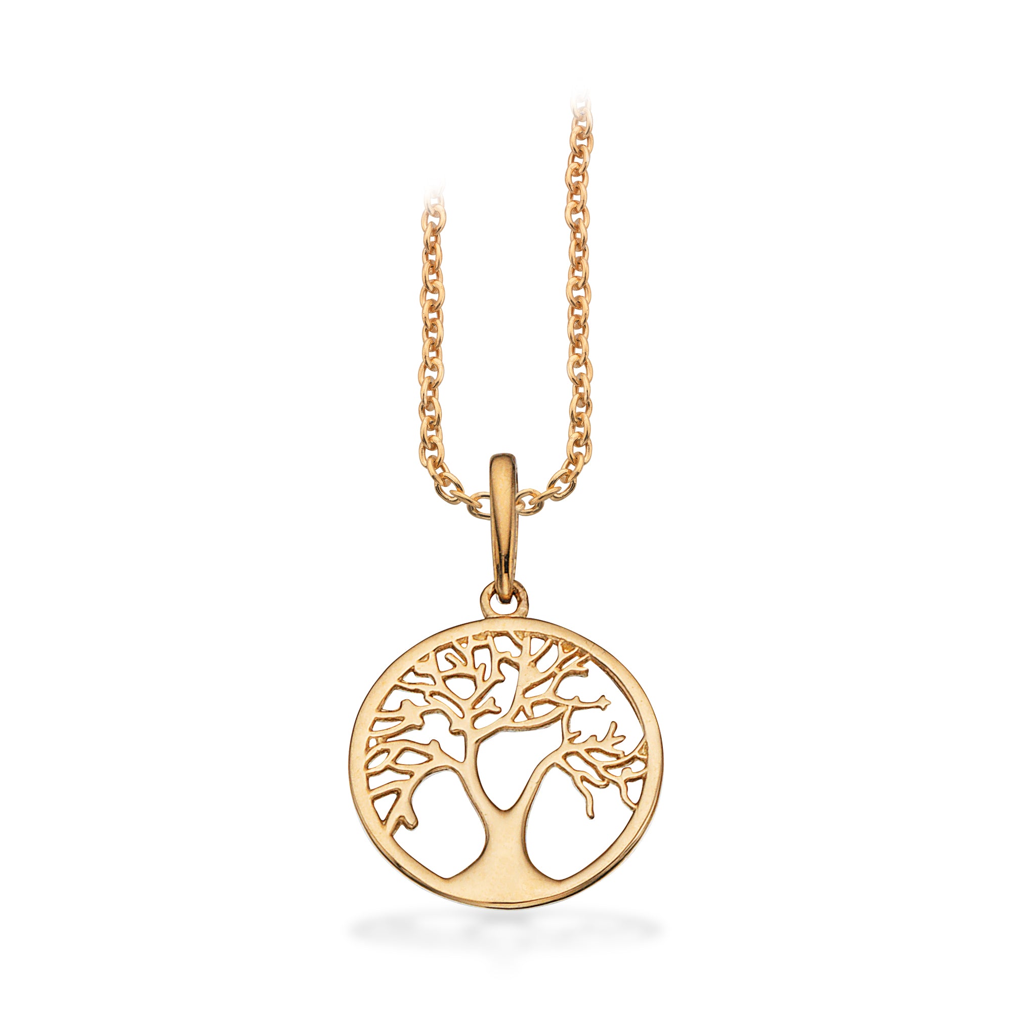 8 kt. Vedhæng Livets Træ m/sølvkæde