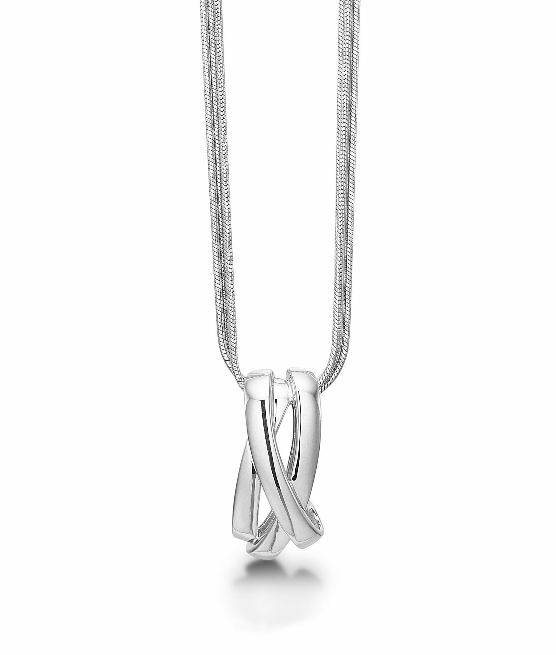 RHOD. SØLV COLLIER*