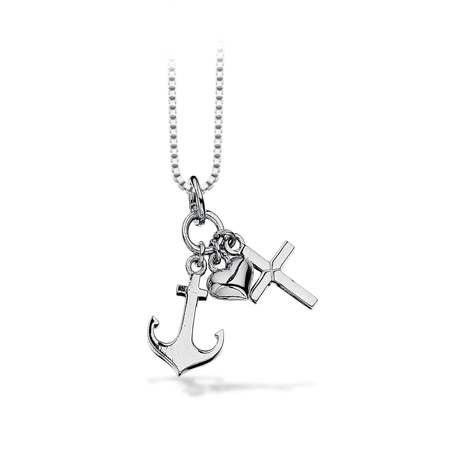 Sølvvedhæng tro-håb-kærlighed