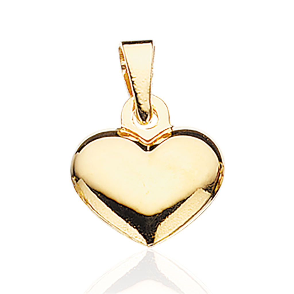 Hjerte glat 10 x 11 mm. 8 kt.