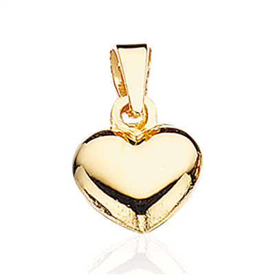 Hjerte glat 8 x 9 mm. 8 kt.