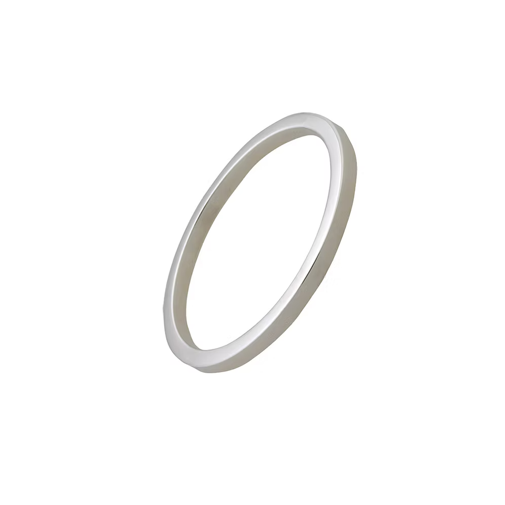 Sølv armring firk. bånd 5 x 5 mm.