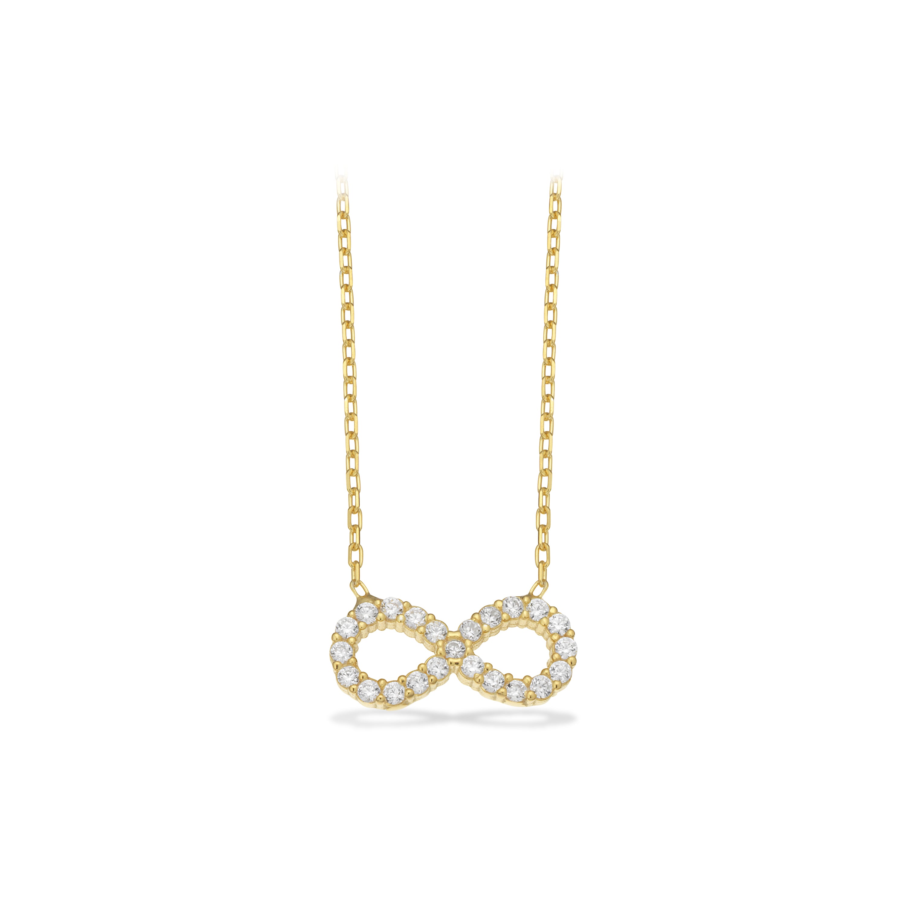 Forgyldt vedhæng uendelighed cubic zirk.