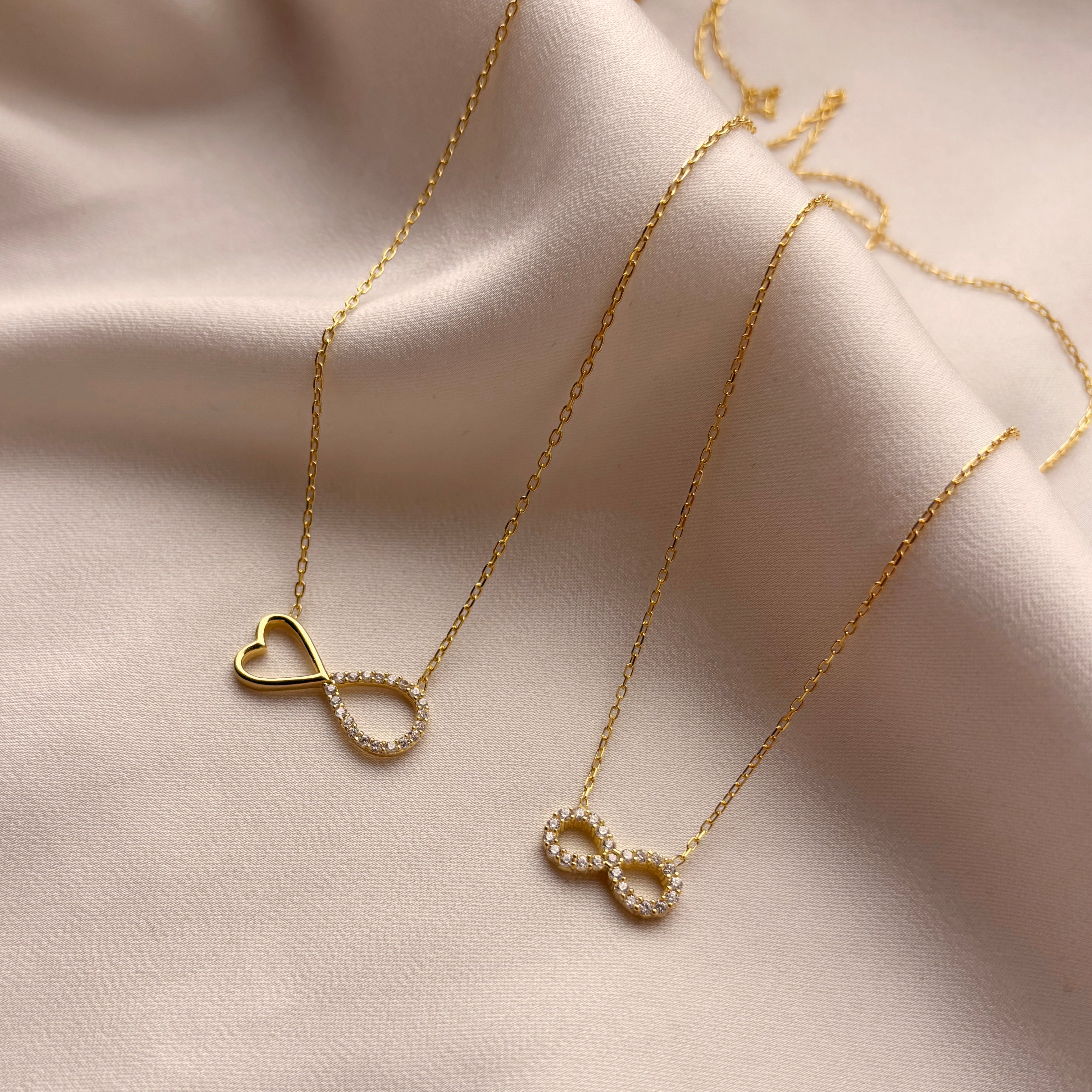 Forgyldt vedhæng uendelighed cubic zirk.