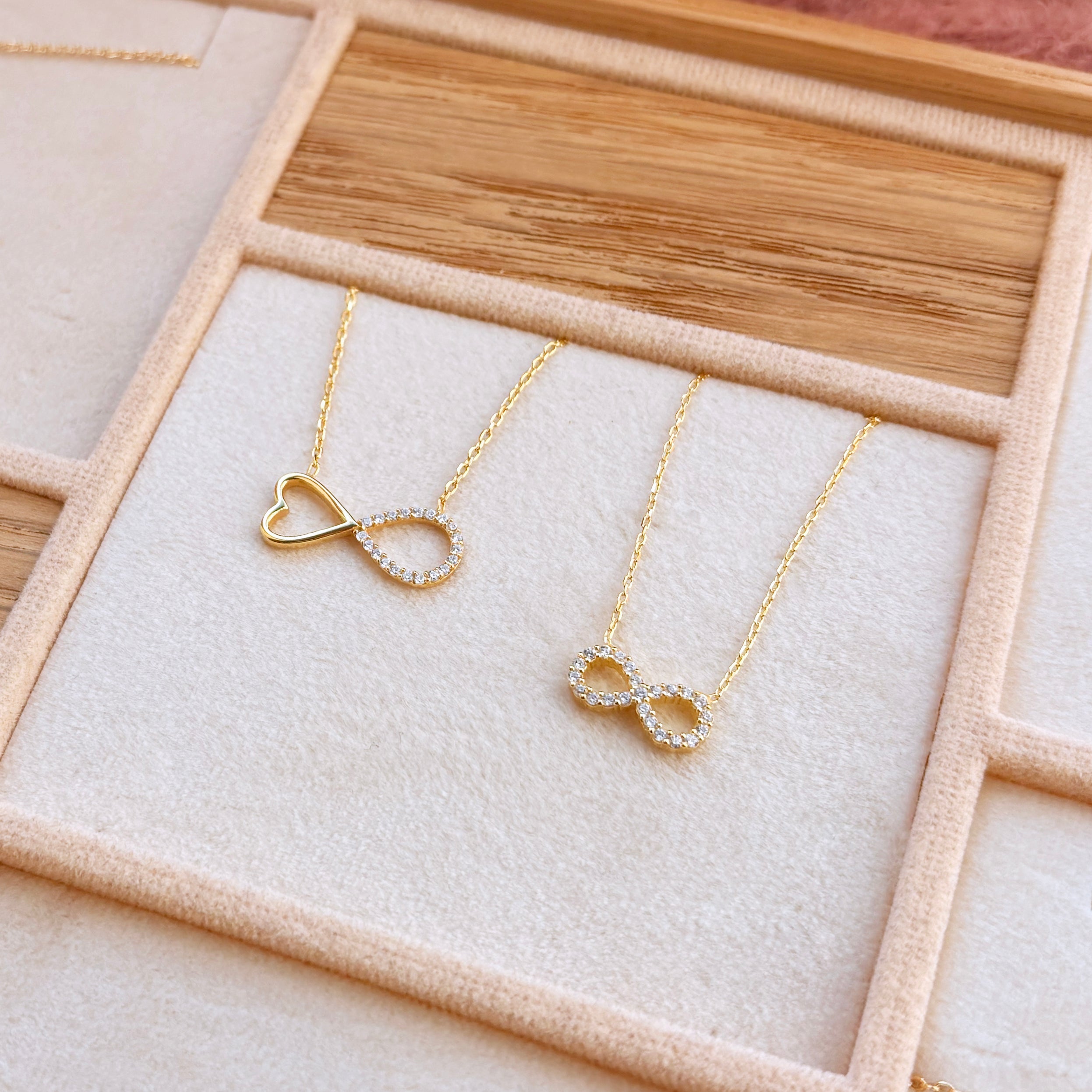 Forgyldt vedhæng uendelighed cubic zirk.