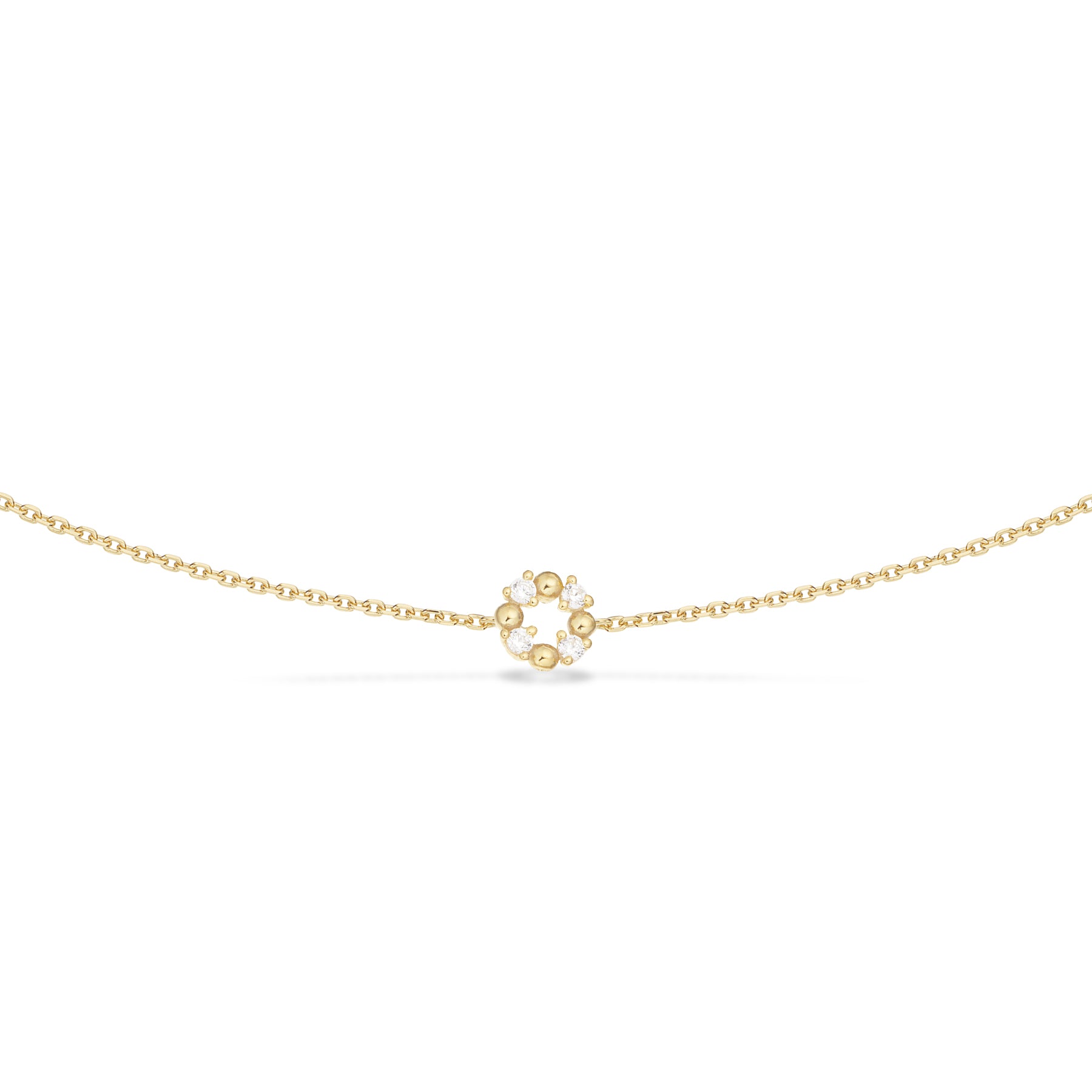Forgyldt armbånd SoHo cubic zirk. 17+2cm.