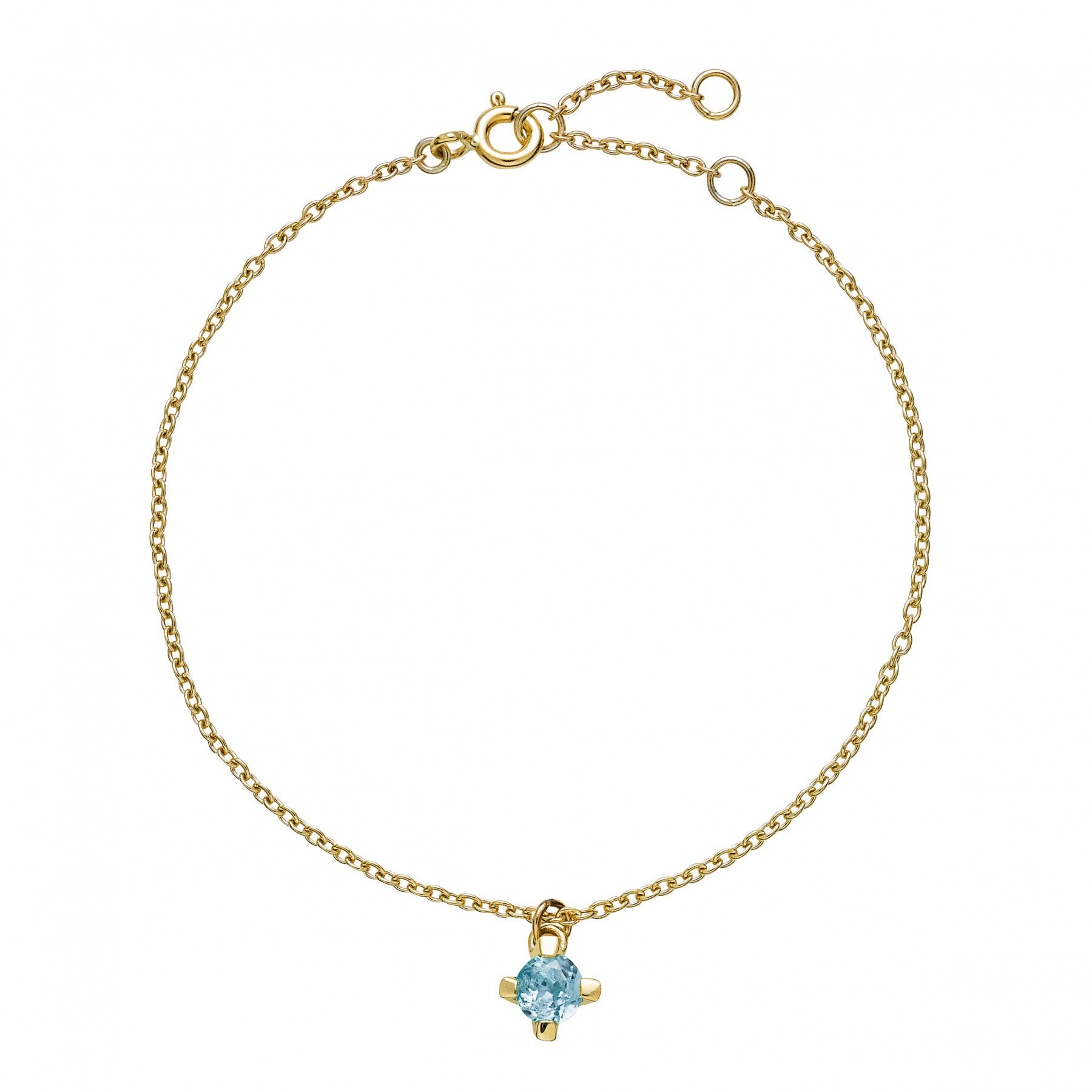 8 kt. armbånd m. topaz 5mm