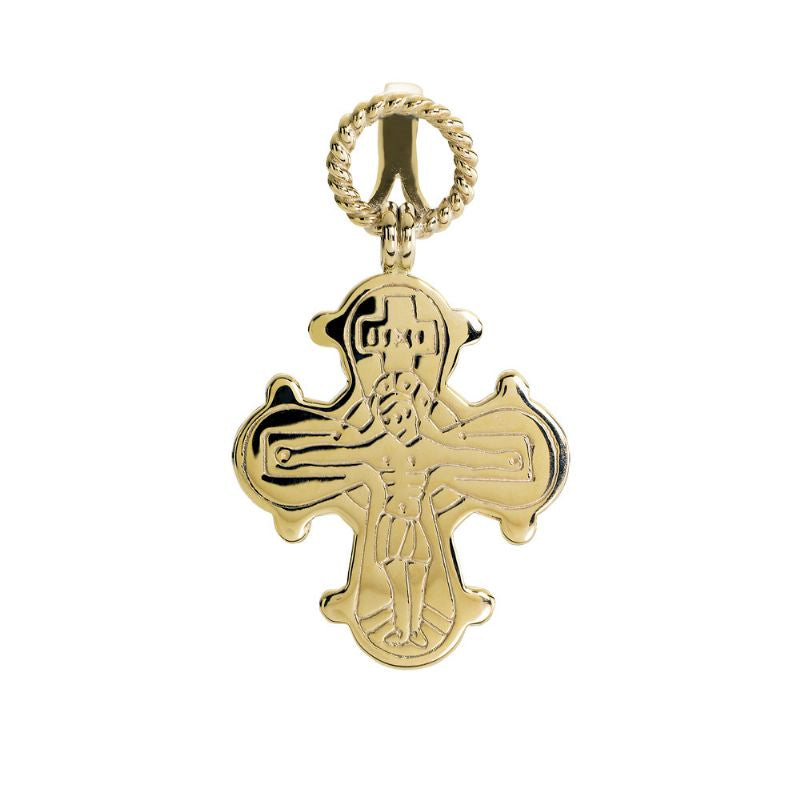 8 Kt. Dagmarkors 20x17 mm m/flet ring