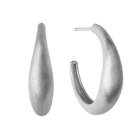 Sølv ørestikker Ocean Flow Hoop medium