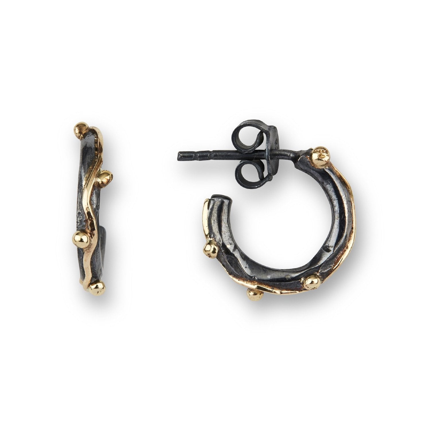 Oxyderet Zeus creoler m/14 kt. 12 mm.