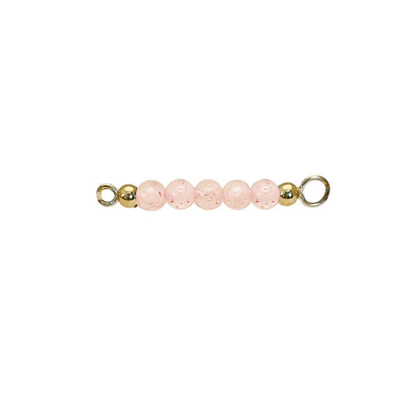 Strawberry quartz top forgyldt til armring