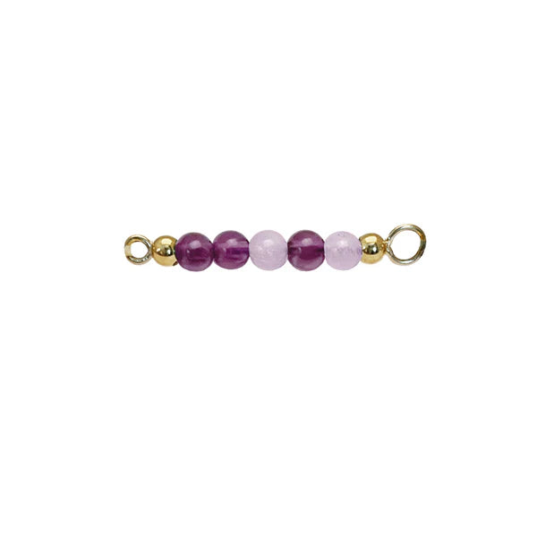 Mix ametyst top forgyldt til armring