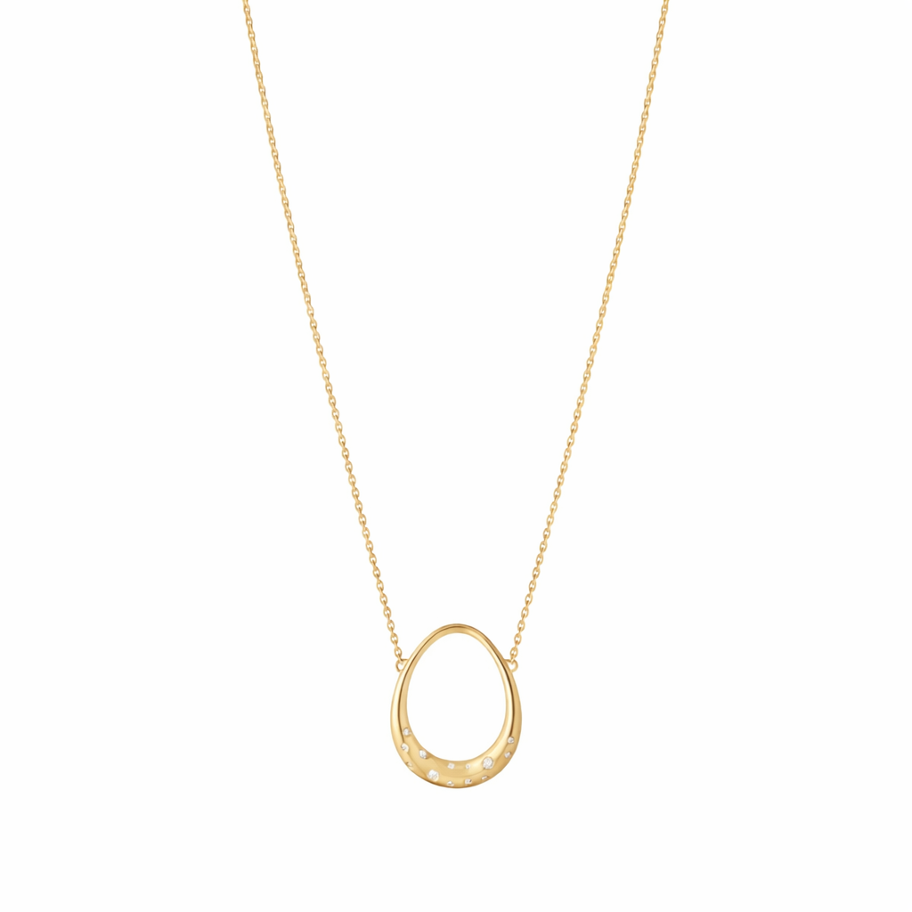 18 kt. Offspring lille vedhæng m/0,04 ct.