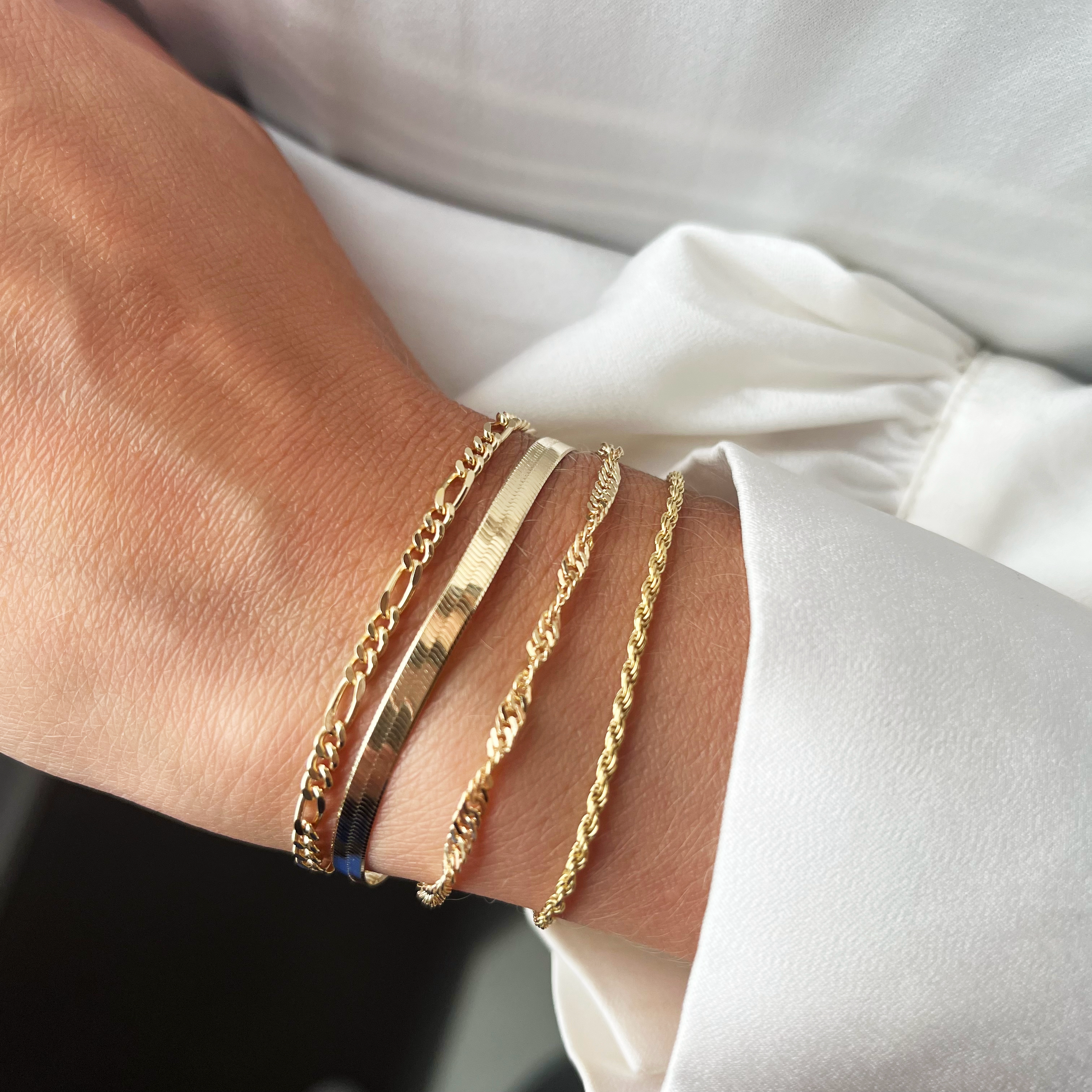 Sølvforgyldt armbånd cordel