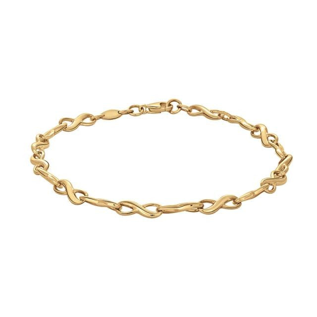 8 kt. Siersbøl armbånd m/uendelighedstegn