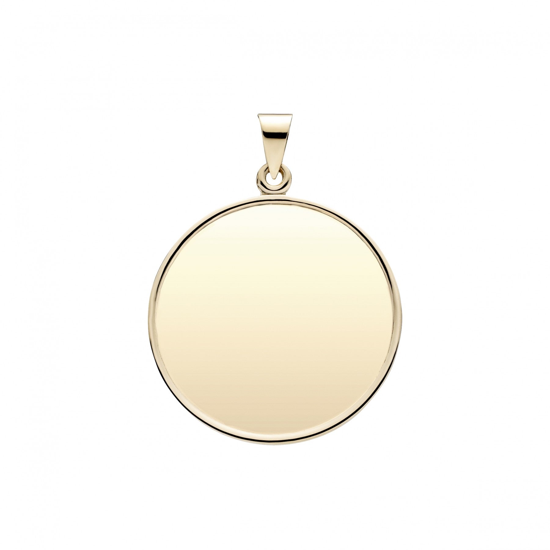 8 kt. Vedhæng rund plade ø 22 mm.