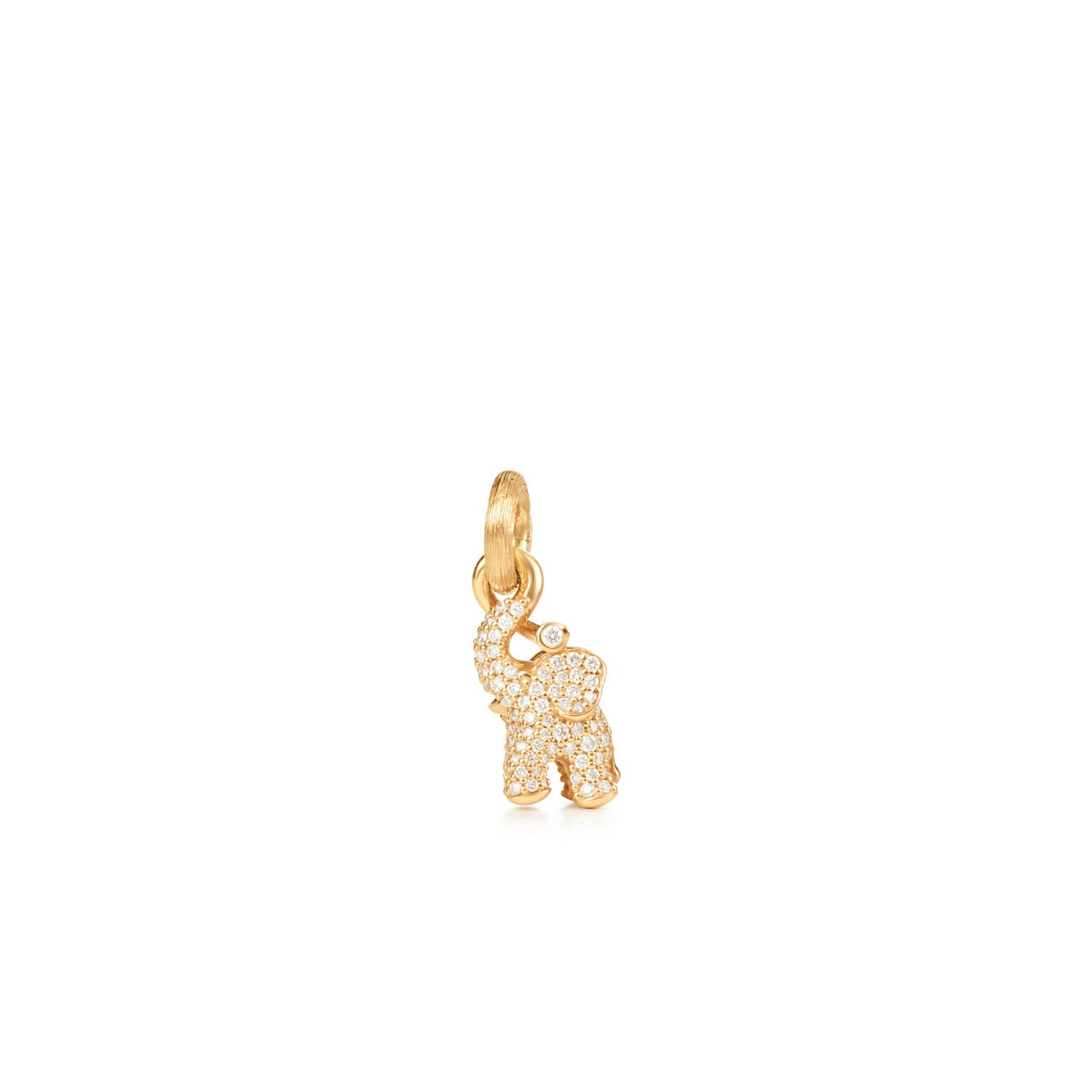 Elefant charm 18 kt. guld m/0,56 ct. brillanter