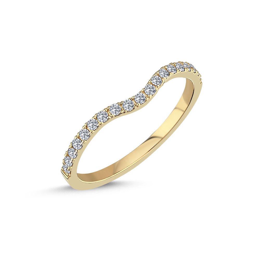14 kt. ring m/0,19 ct. W-vs