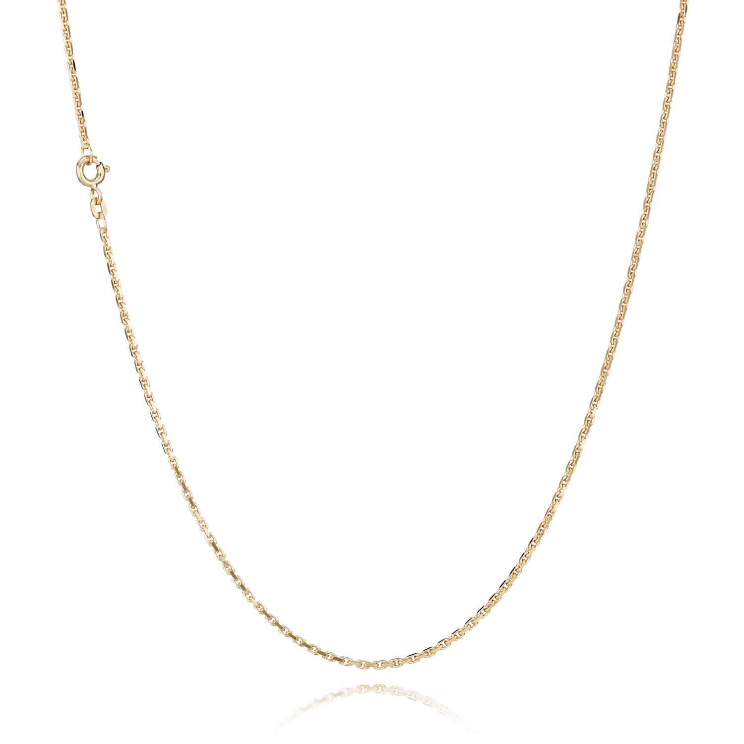 8 kt. anker facet halskæde tråd 050