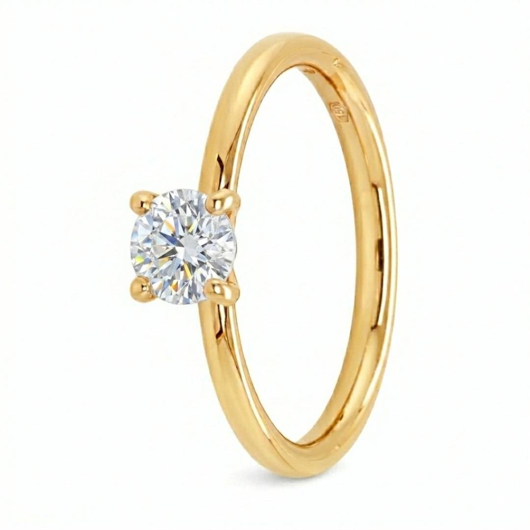 18 kt. solitaire ring m/0,21 ct.