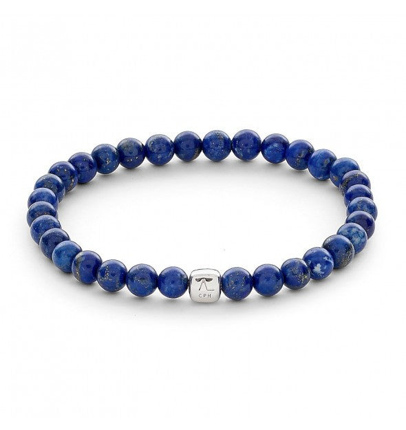 Lapis armbånd ColorUp 6mm m/sølv