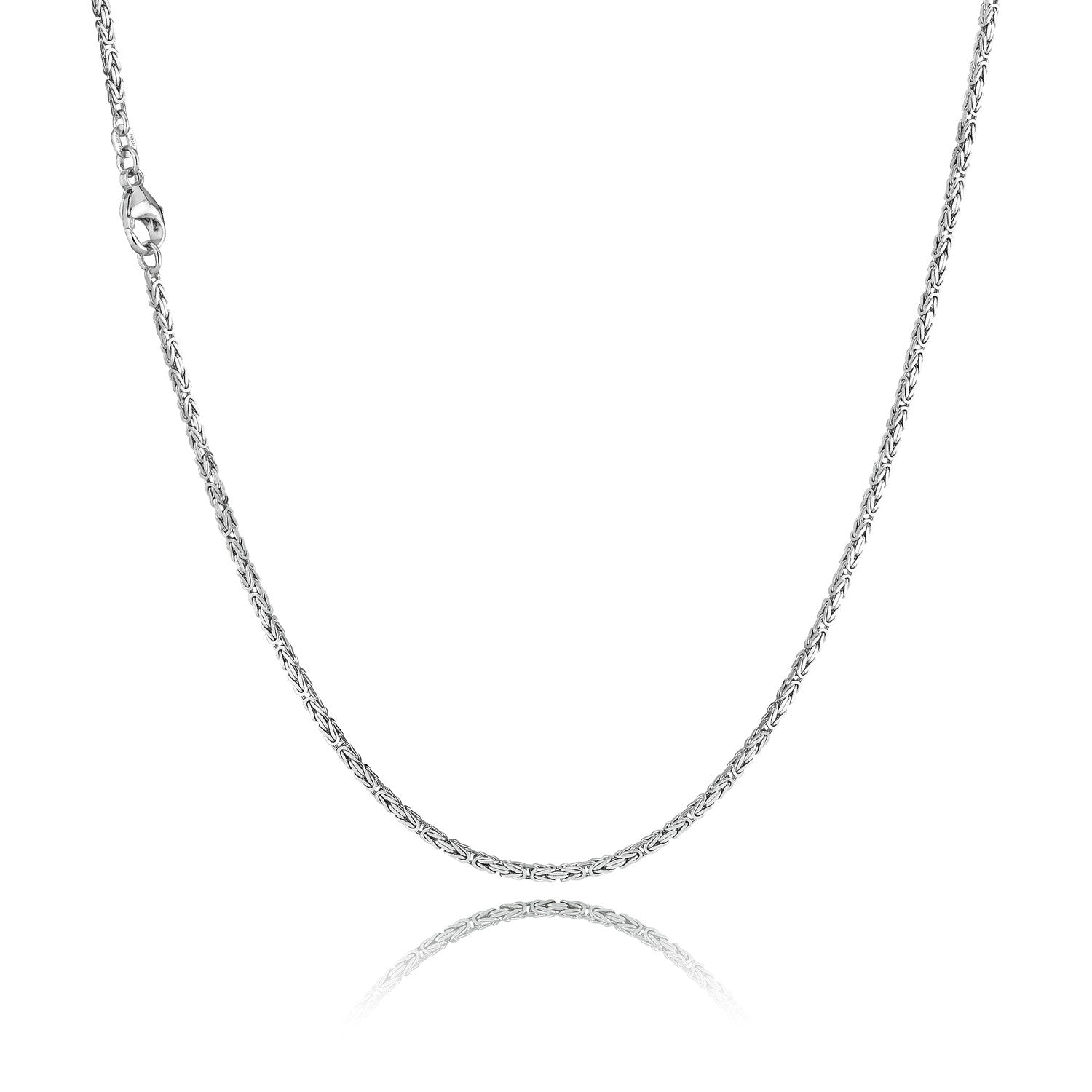 14 kt. hvidg. kongekæde 42 cm