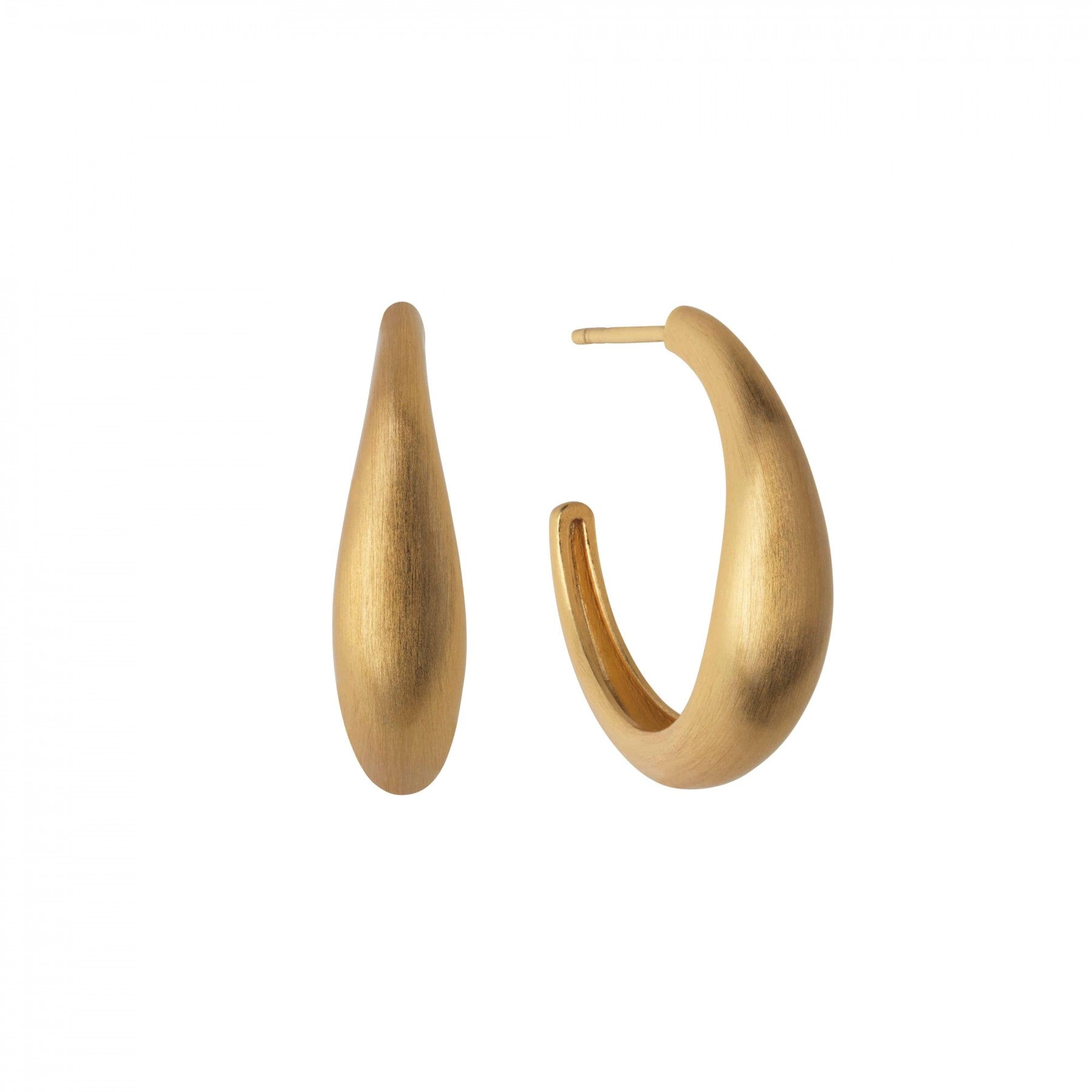 Sølvforgyldt øreringe Ocean Flow Large