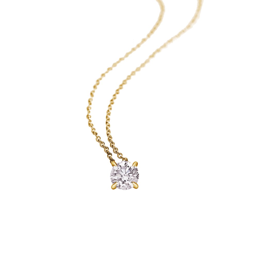 18 kt. brillantvedhæng m/0,16 ct D/E-SI
