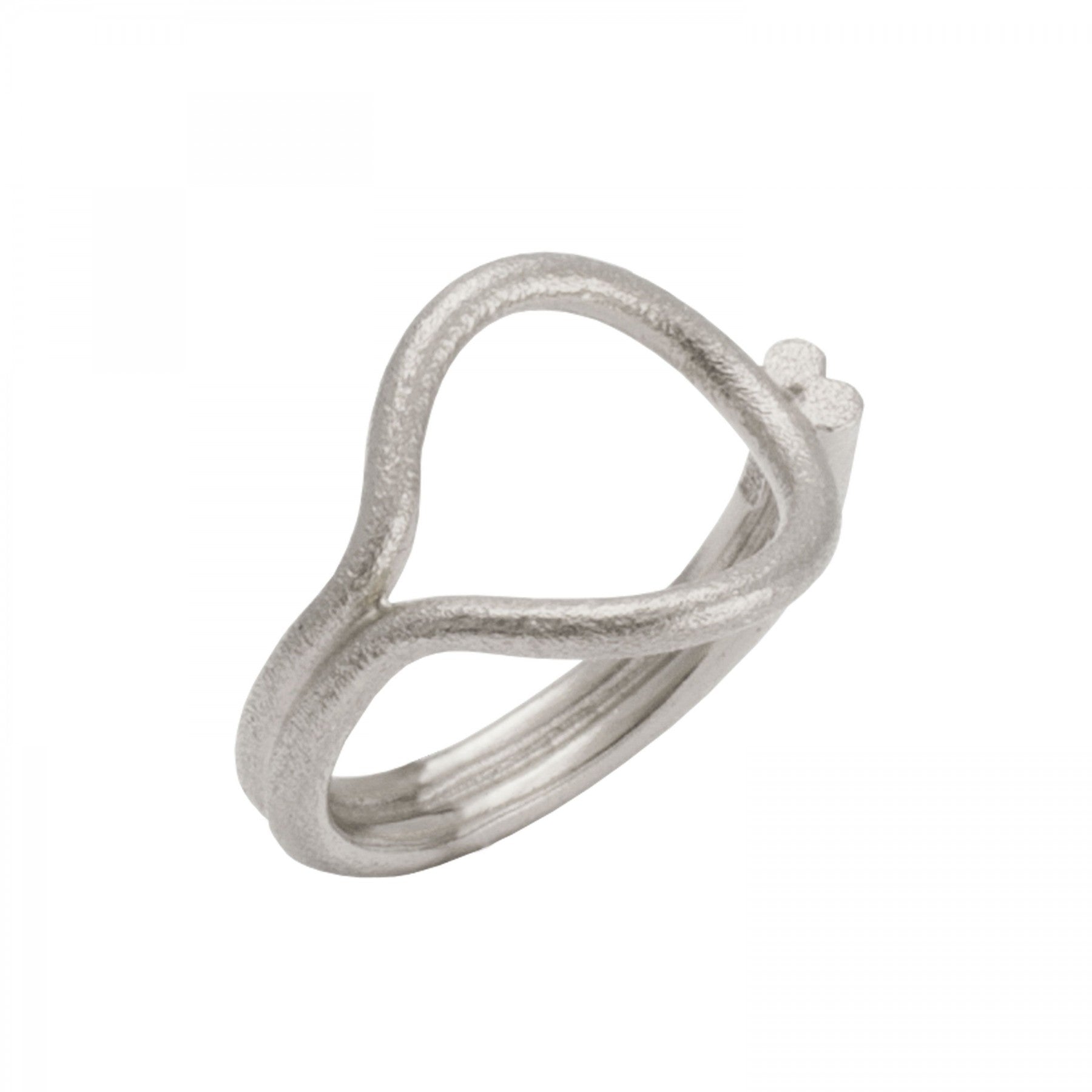 Ring sølv rhodineret Drømmefanger åben**