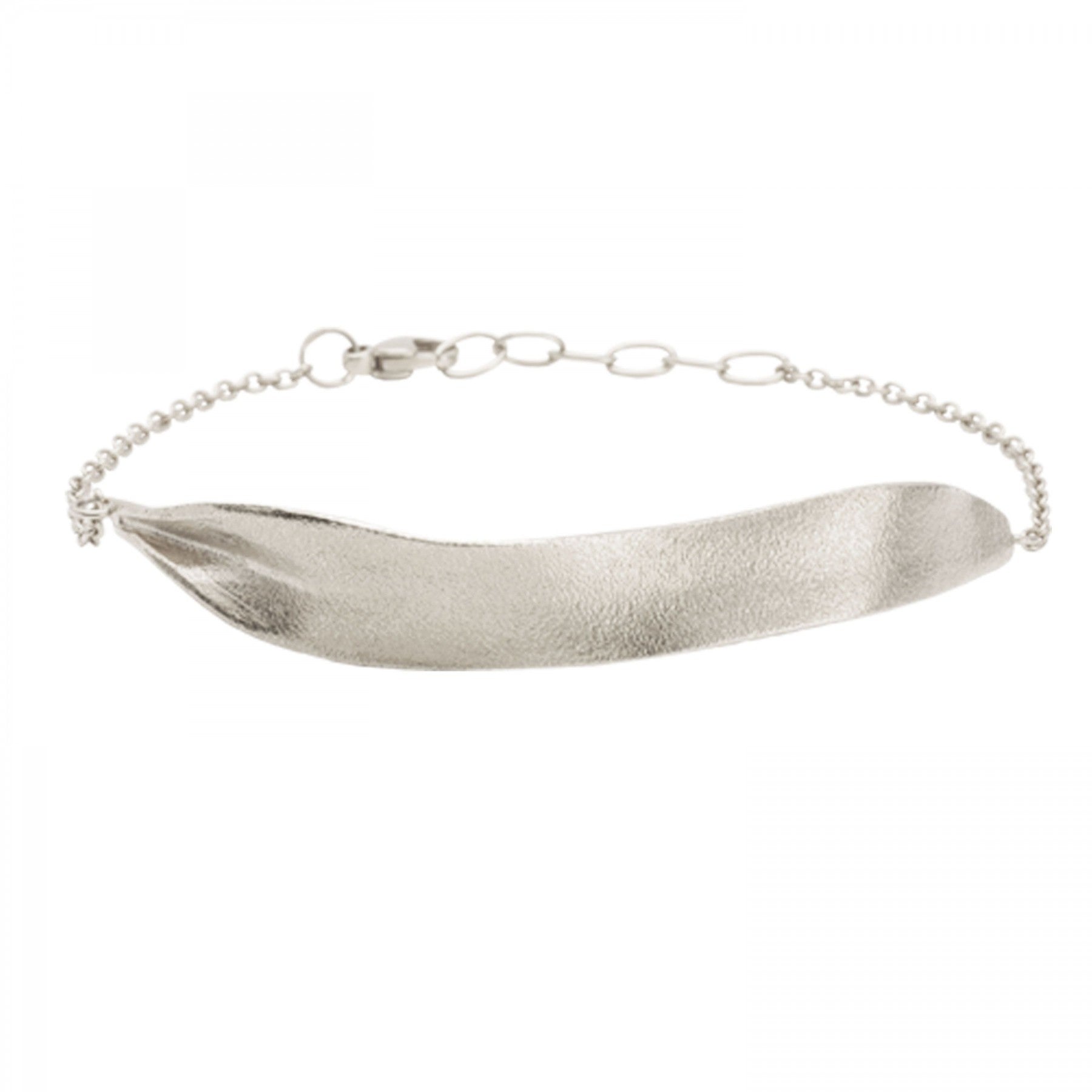 Armbånd sølv rhodineret Grass stor smal