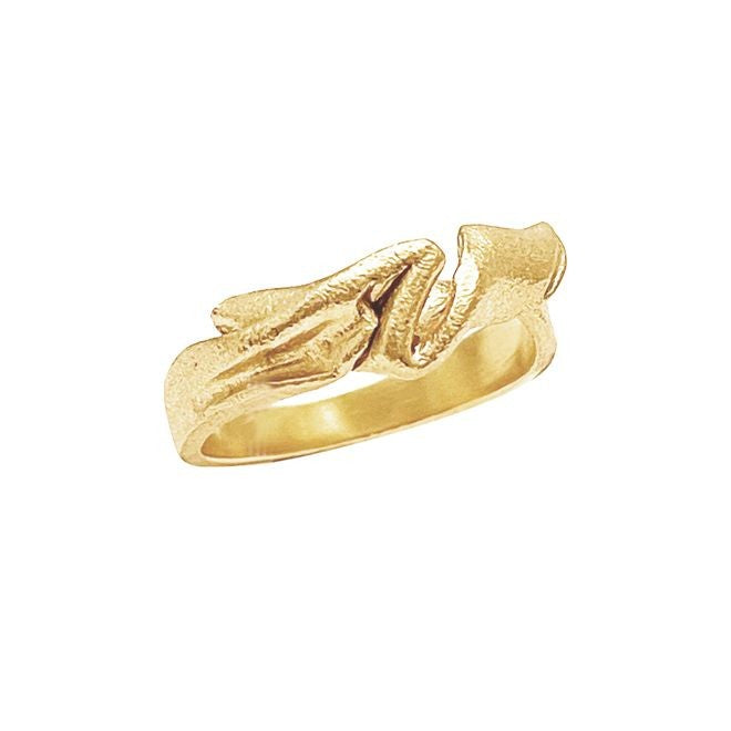 Mille sølvring forgyldt No. 3