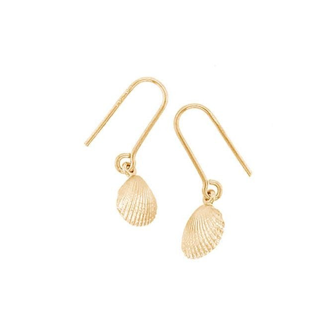 Sølv forgyldt øreringe Shell mini