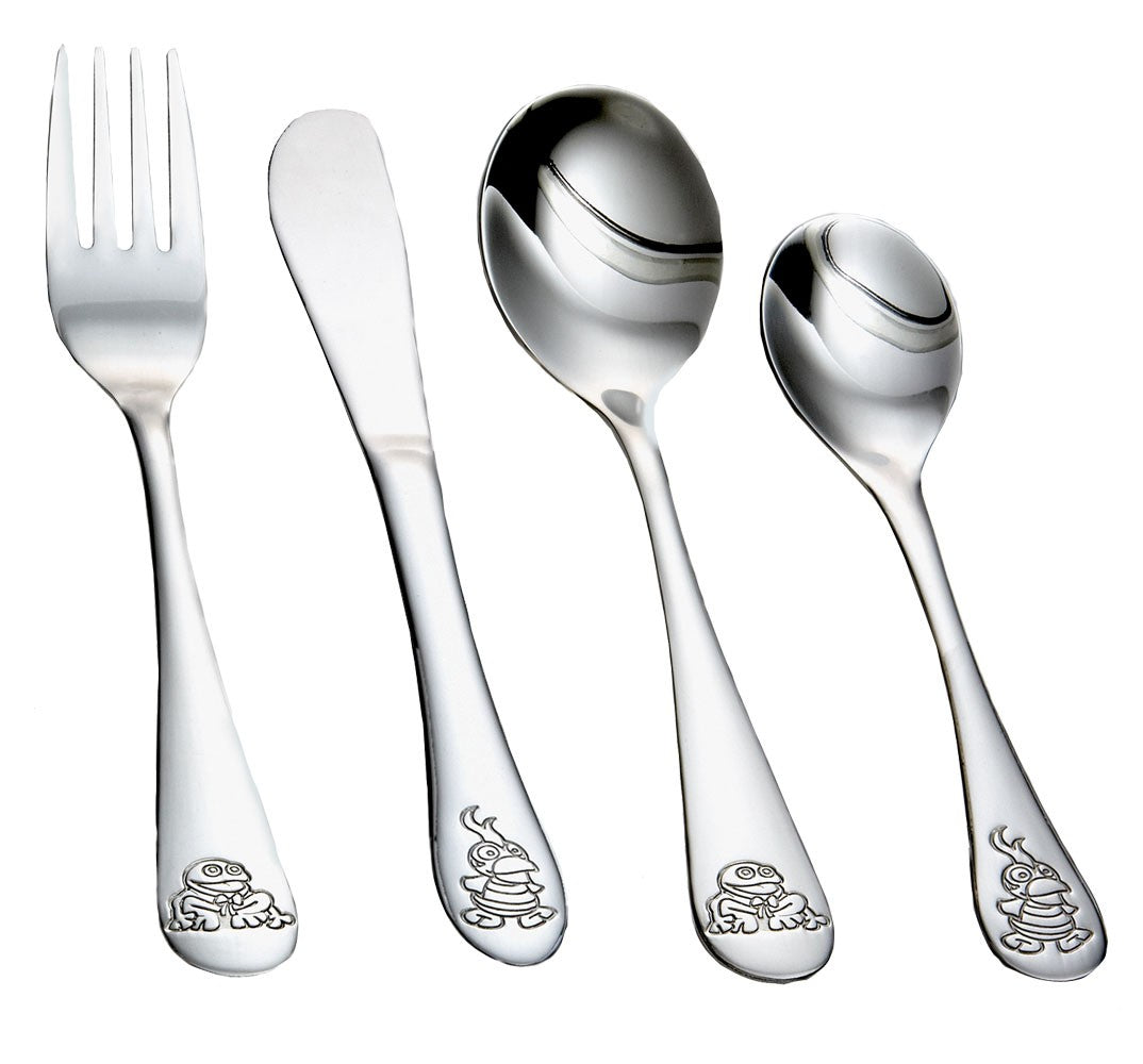 Barnebestik stål Kaj & Andrea