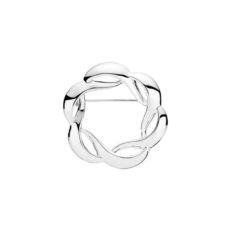 Broche sølv ø32,5 mm.