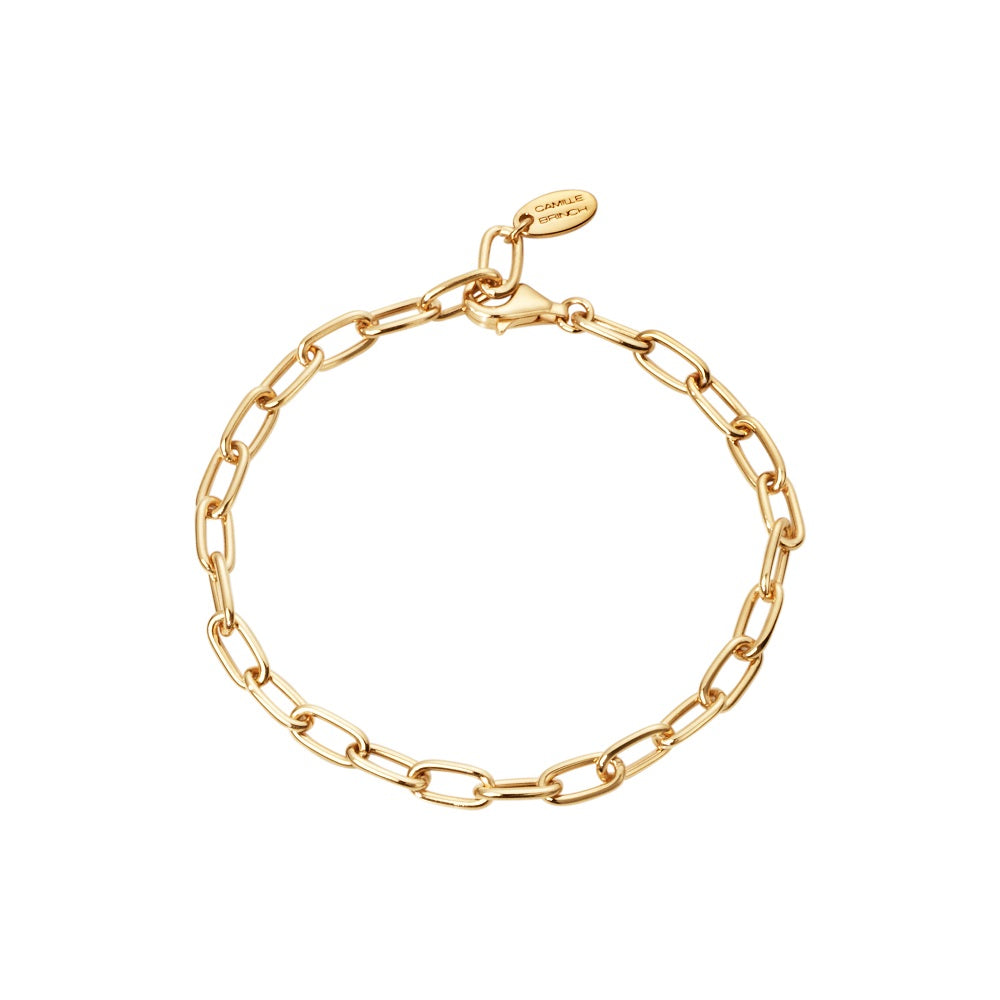 Link Puffer Armbånd Sølv forgyldt