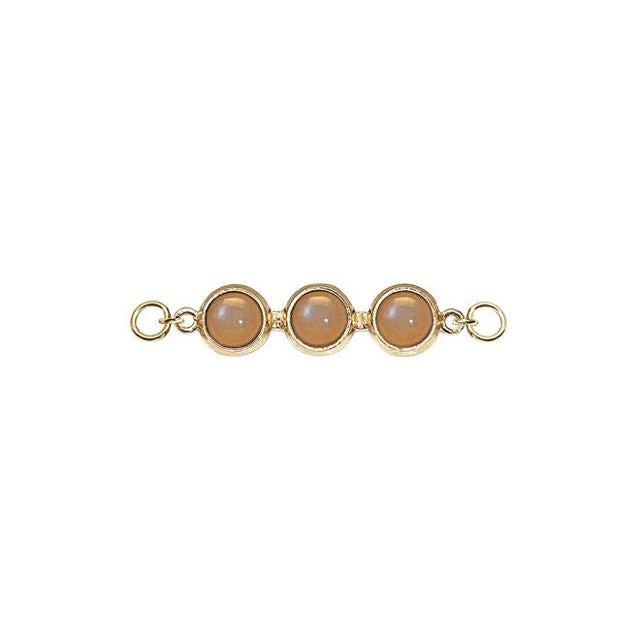 Koulé top m/peachstone forgyldt til armring