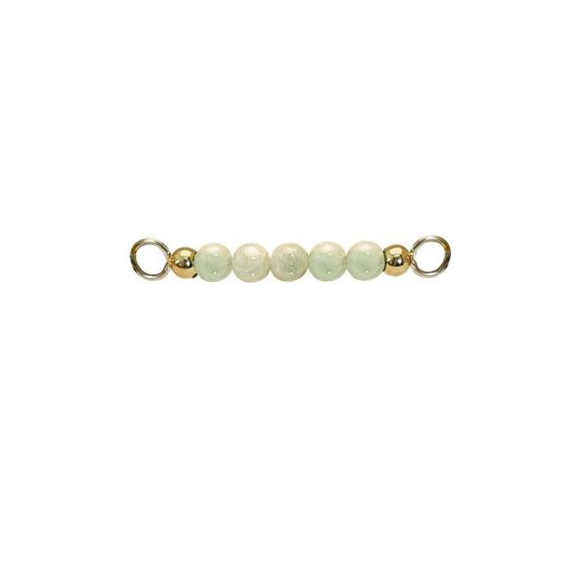 Burma Jade top forgyldt til armring
